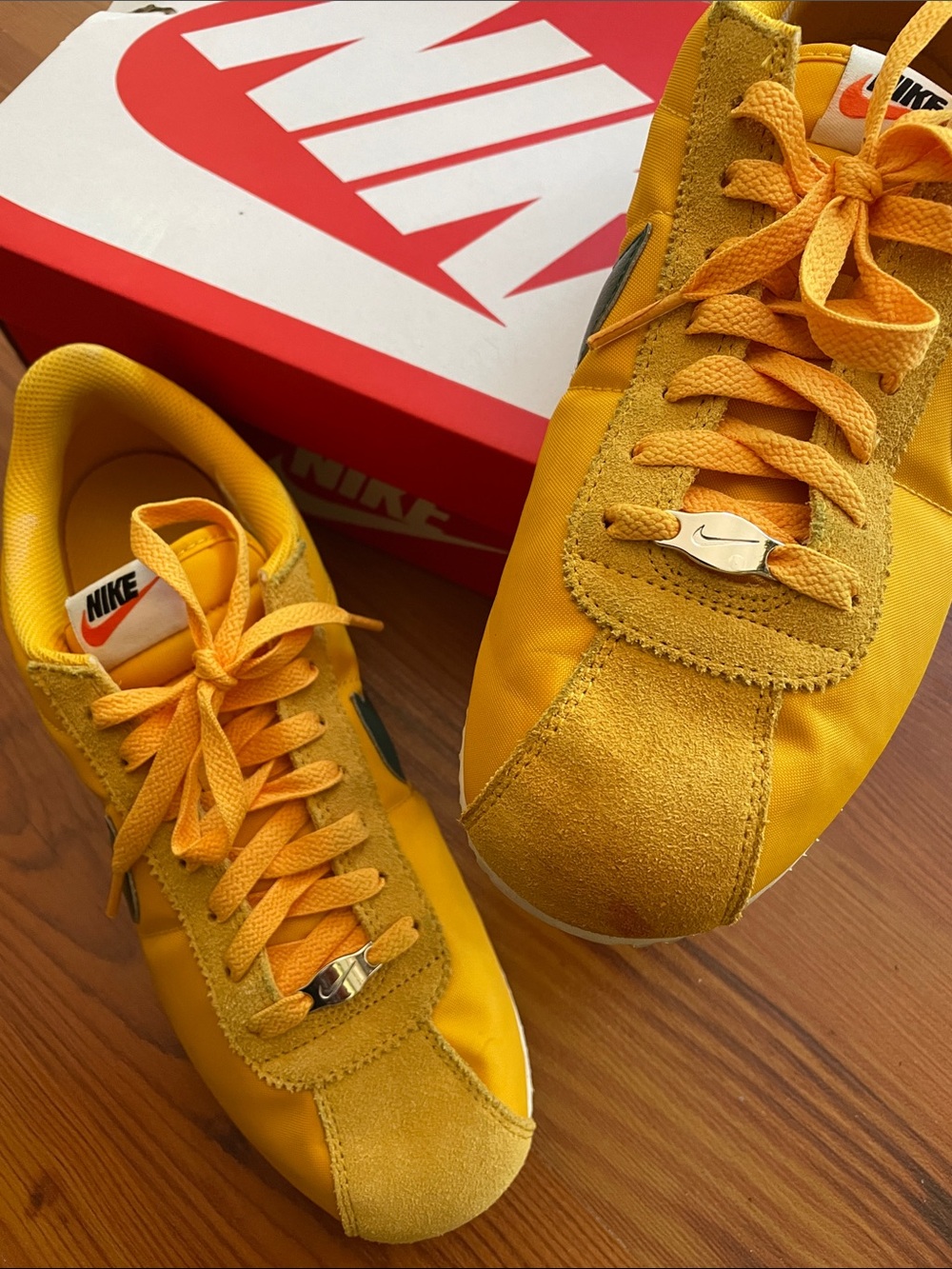 Nike Yellow and Green Cortez Sneakers - Picture 3 of 8